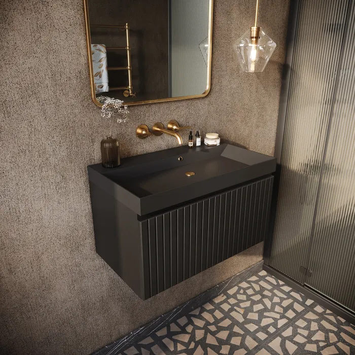 Fontana White Travertine bathroom