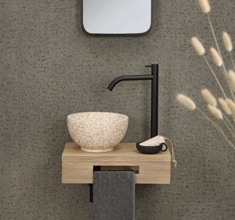 Differnz oak washbasin shelf 40x25x10cm